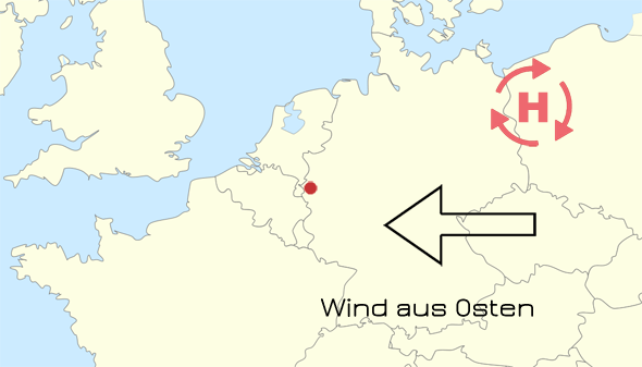 Ostwind Klimaeinfluss Wetter in Geilenkirchen
