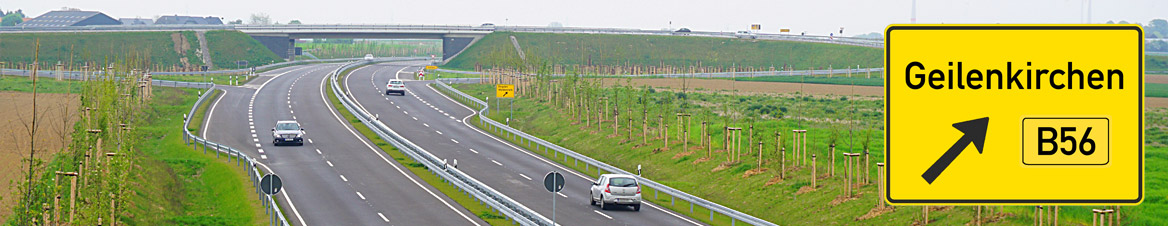Geilenkirchen B56 Anfahrt Fernstraßen