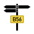 Ausfahrten B56 Gewerbegebiete