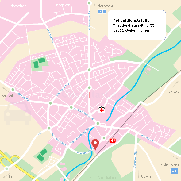 Karte Polizeidienststelle Geilenkirchen